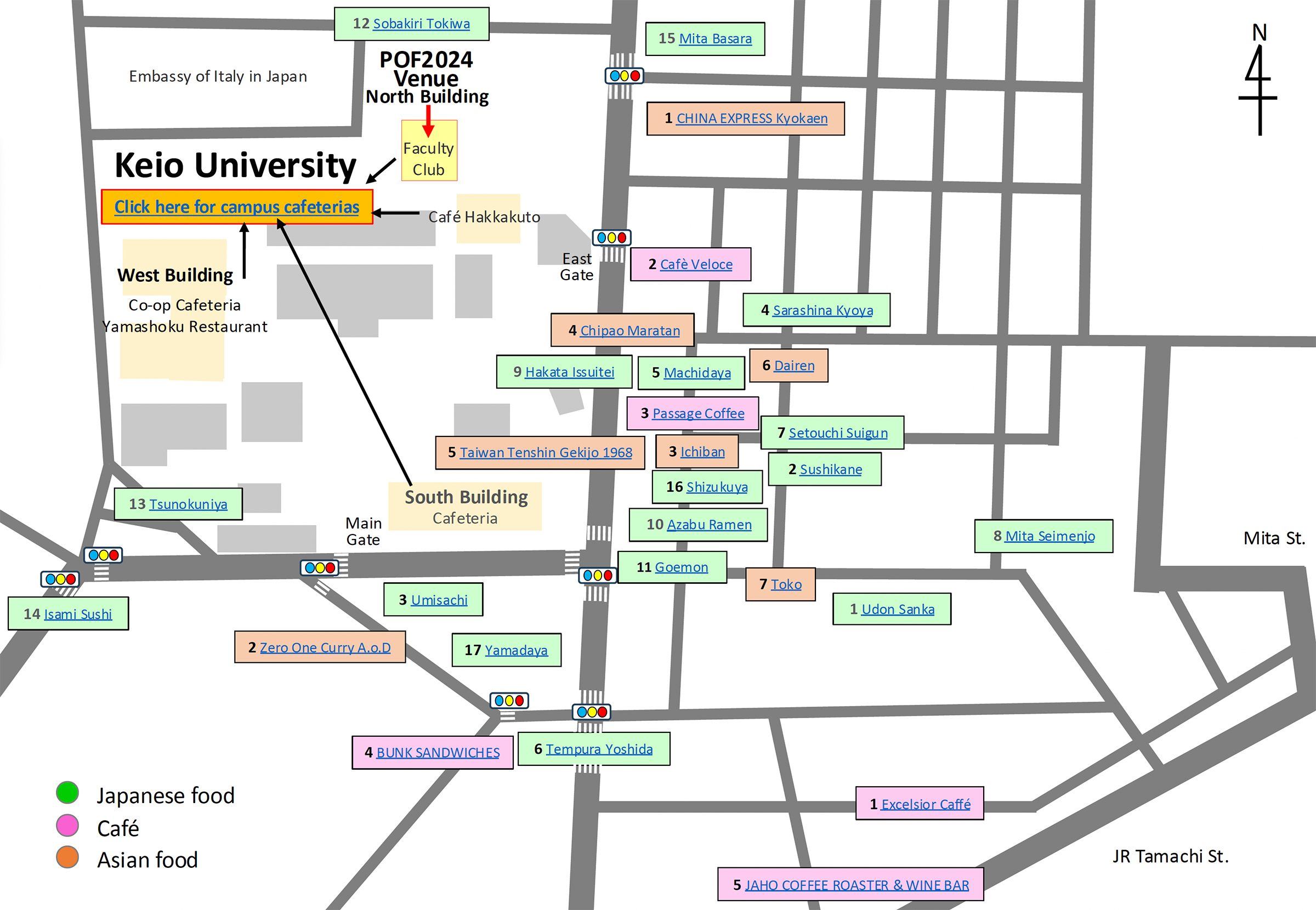 Mita Lunch Map